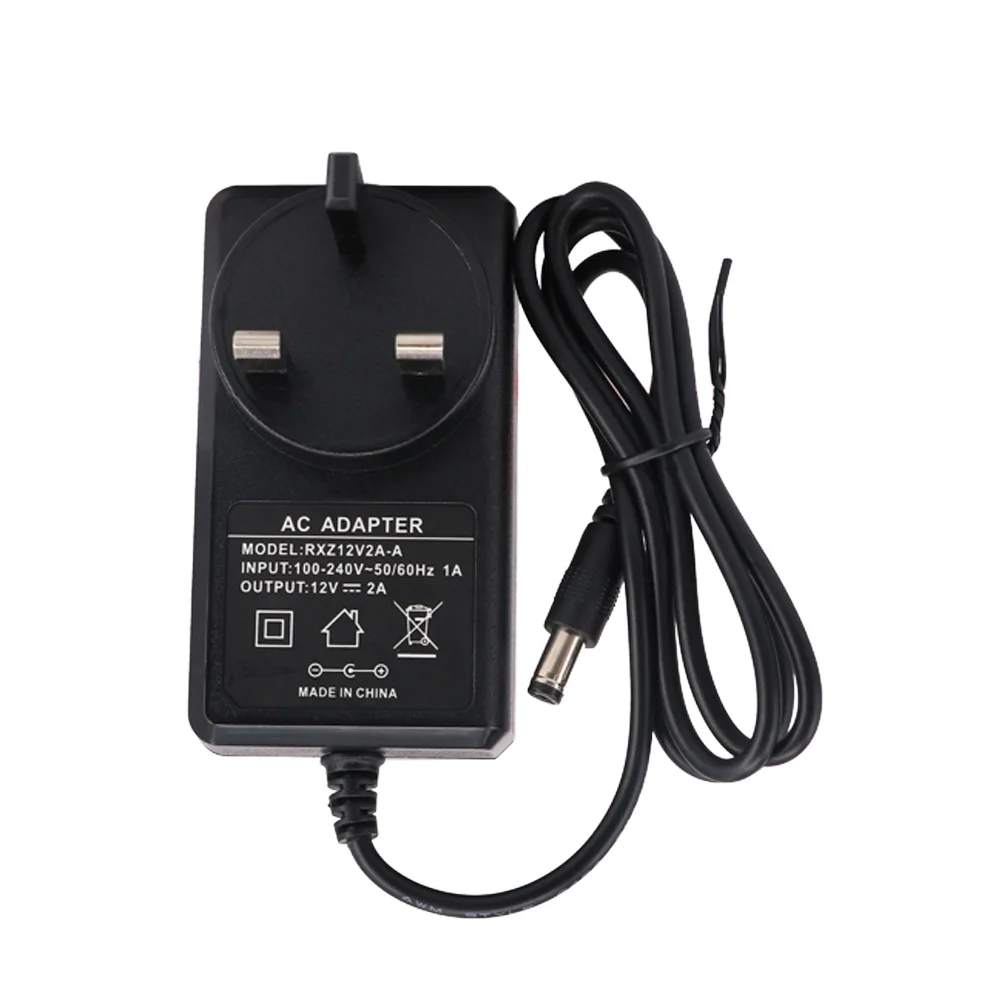  TMEZON EU US AU UK AC Camera Power Adapter Input 100-240V DC 12V 2A Work For CCTV Camera Video Reco - 32358087019