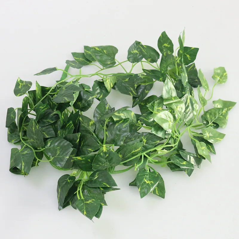 Flone Artificial Flowers Simulation Green Money Plant Hanging Rattan Vine Ye Teng Money Plant For Home Courtyard Decor (11)