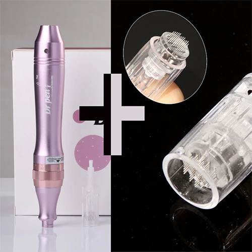 1 M7-W 50pcs 9pin Прямая 1 шт.+ 50 игл Goochie Maquillaje Permanente Microblad машинка для перманентного макияжа бровей подводка для глаз Татуировка губ машина - Цвет: 1 M7-W 50pcs 9pin