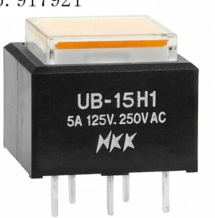 

[ZOB] UB15SKW035D-JD-NR imports from Japan nkk day open UB-15 miniature illuminated pushbutton switch --10pcs/lot