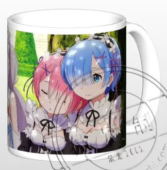 

New Re:Life in a different world from zero Amelia Rem Sisters Ceramic Coffee Mug White Color Or Color Changed Cup