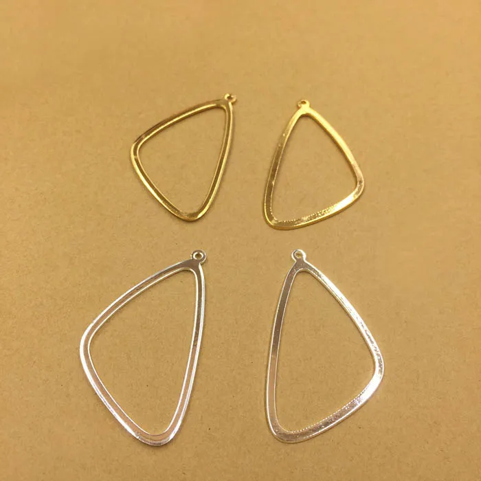 

41x27mm Triangle Geometric Designs Drop Charms Earring & Pendant Supplies Finding Charms DIY Jewelry Making Multi-color Plated