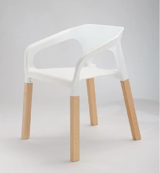 

Free Shipping PP seat beech legs dining chair