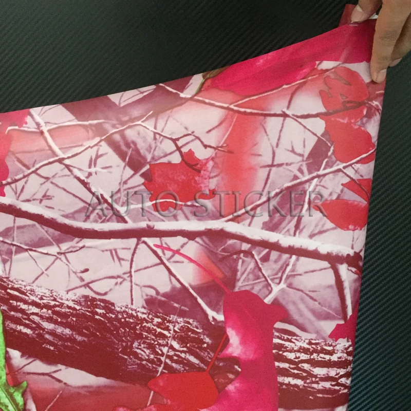 red real tree camo vinyl car wrap 8