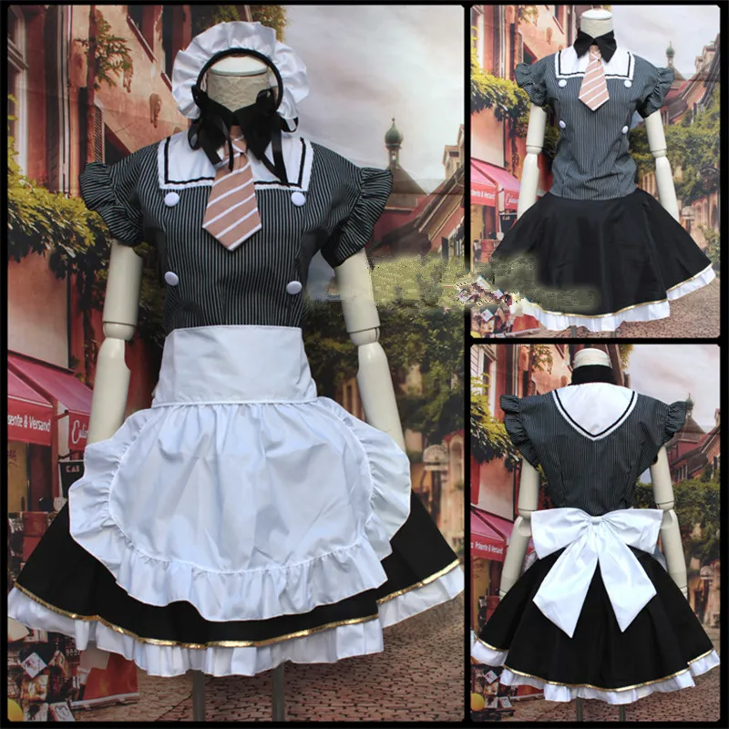 2018 New Halloween Costume For Woman Anime Clothing Love Live Hanayo Koizumi Cosplay Short Sleeve Kimono Maid Outfit ZQ016 |