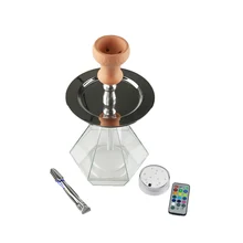 1 шт. акриловый кальян набор наргиле кальян светодиодный светильник кальян с керамикой чаша для кальяна шланг уголь держатель металлические щипцы