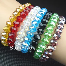 Лидер продаж 10 шт. Полный Природный Кристалл Эластичный Для женщин Талисманы Браслеты Модные украшения a-174