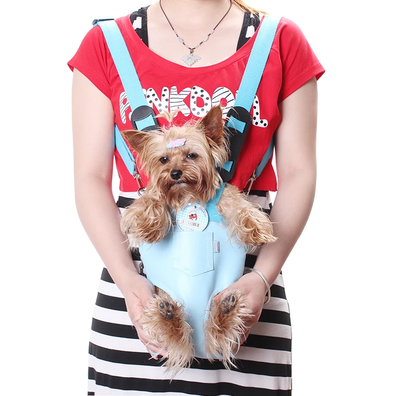 Pet's world Strong leather Pet carrier Backpacks Dog Cats travel front