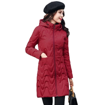 

2019 Casual Winter Jacket Women Hooded Long Padded Womens Coat Outwear Autumn Parka Abrigos Mujer Invierno