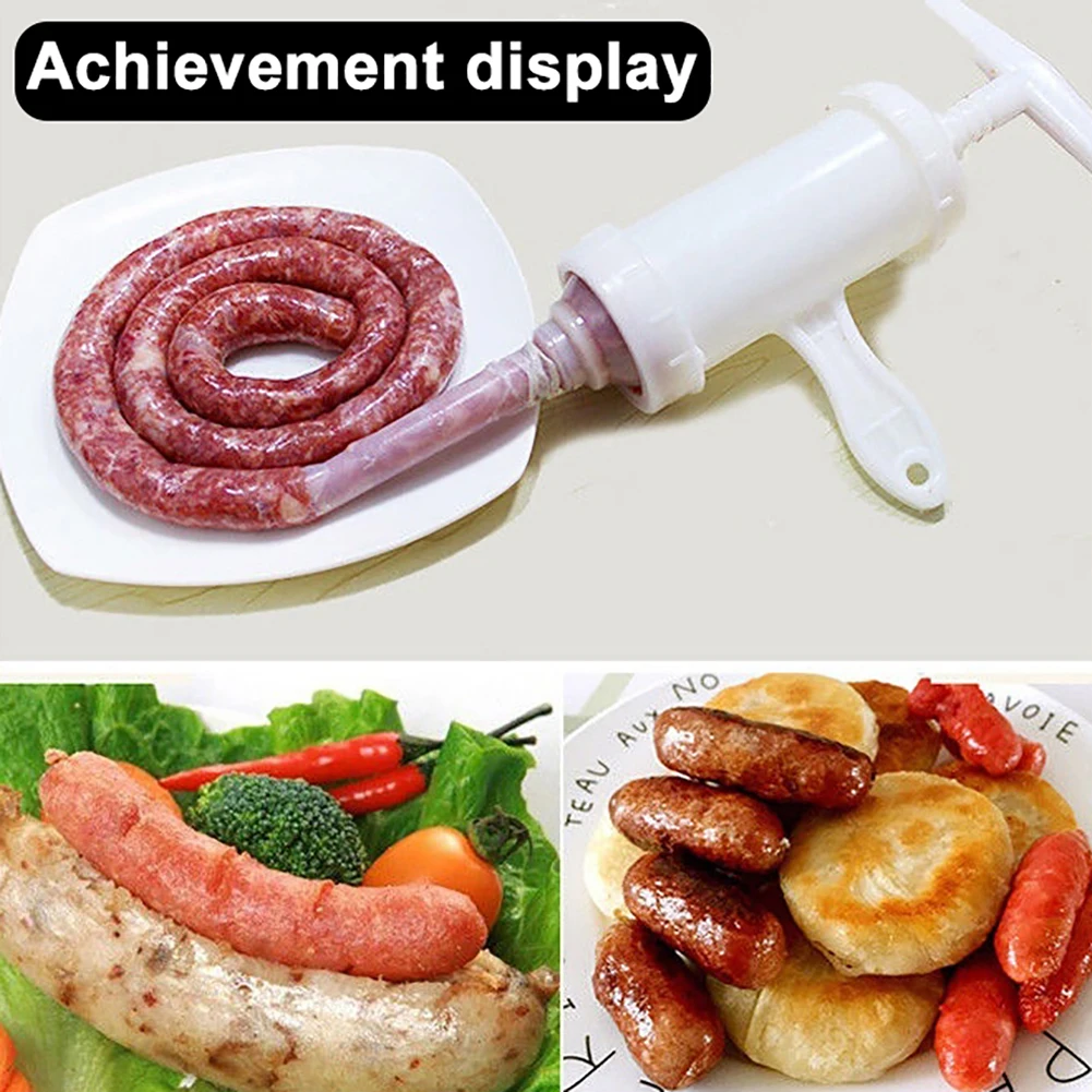 Пластиковый колбасный шприц наполнитель для мяса ручной колбасный шприц Наполнитель& тонкая/грубая Воронка Salami Maker кухонная машина