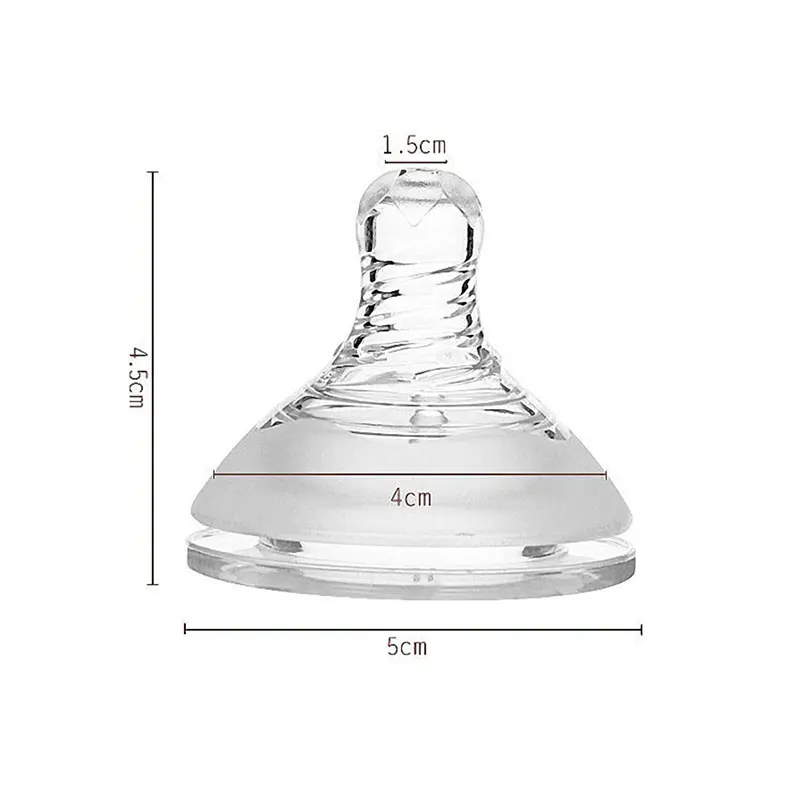 Анти-коллапс новорожденных Силиконовые молоко Соски Кормление бутылки Соски Замена Давление спиральной младенческой Стандартный Размеры