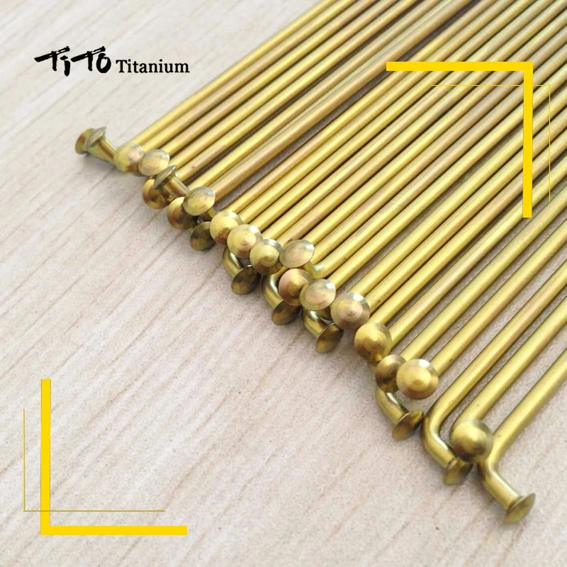 TiTo Titanium Alloy Mountain or Road Wheel Bicycle Spokes Elbow /Straight Pull Customizable Length 28/32/36/44 pcs multicolour