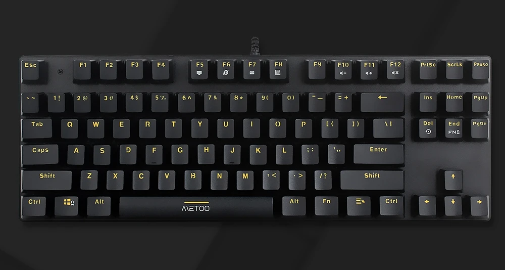 Metoo edition gaming Mechanical Keyboard 87/104 keys Anti-ghosting Luminous red switch Backlit USB Wired keyboard Hebrew/Russian