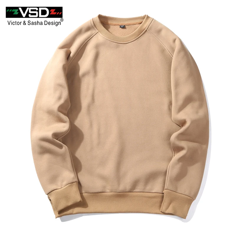 VSD Europe Size Color Hooides Men's Thick Clothes Winter Sweatshirts