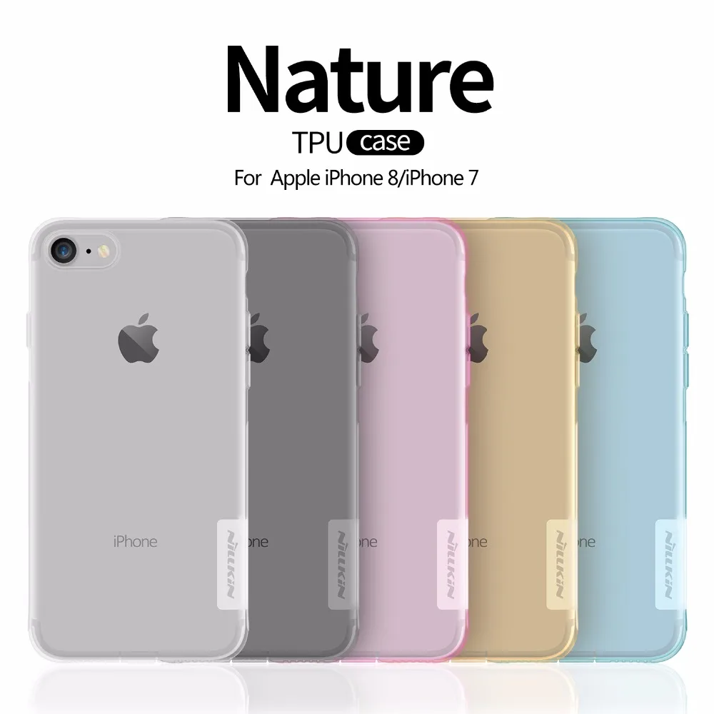 Чехол для iPhone 8 Nillkin Ультра тонкий прозрачный Nature TPU Case для apple iphone 8 7 7 Plus 8 плюс ясно Мягкий чехол