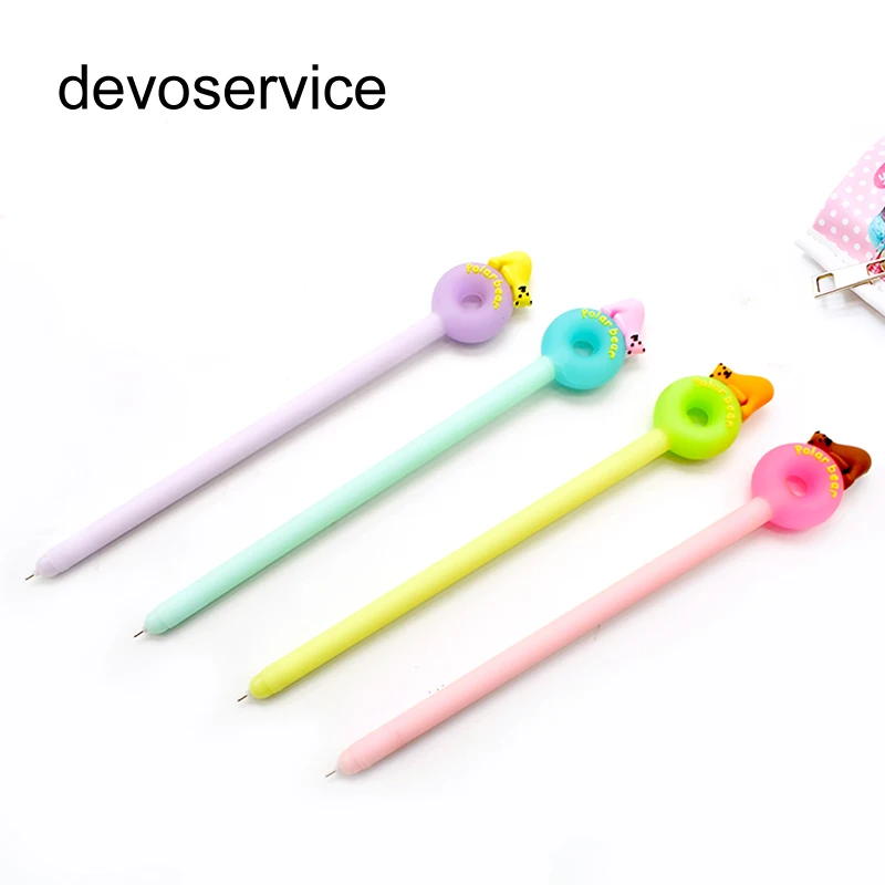 

1Pc 0.38mm Jelly Polar Color Bear Gel Pen Kawaii Pens Promotional Gift Stationery School & Office Supply Stationary Store Gifts
