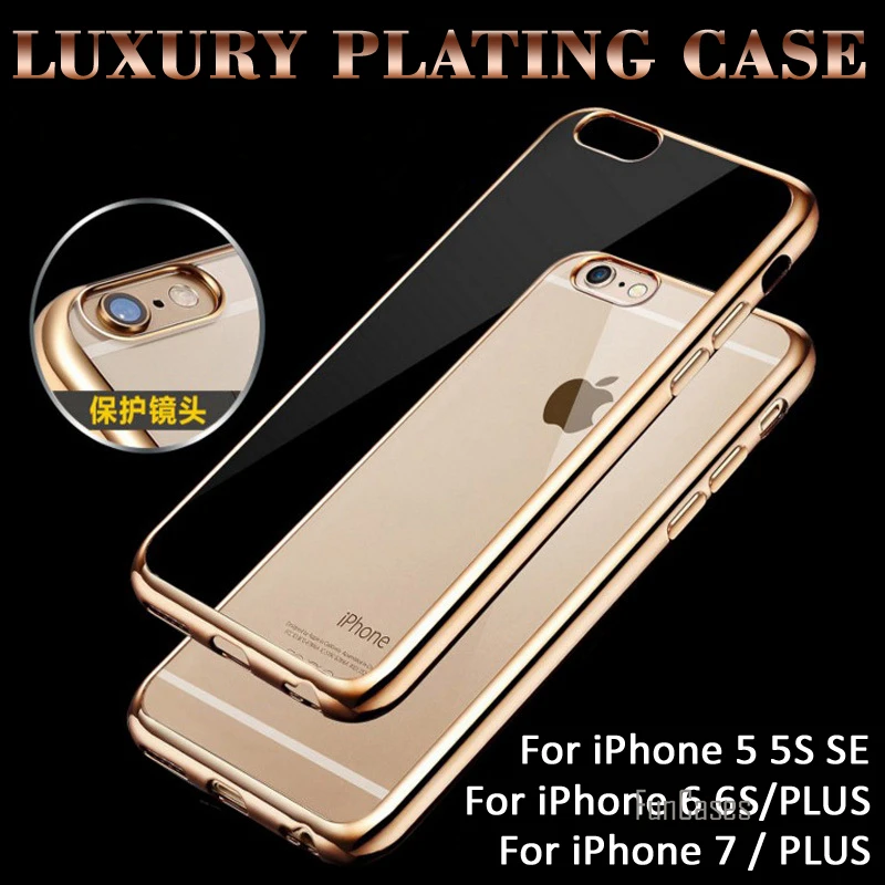 Ультратонкий кристально прозрачный чехол для Iphone 7 7Plus 6 6s Plus 5 5S SE капа Fundas мягкий