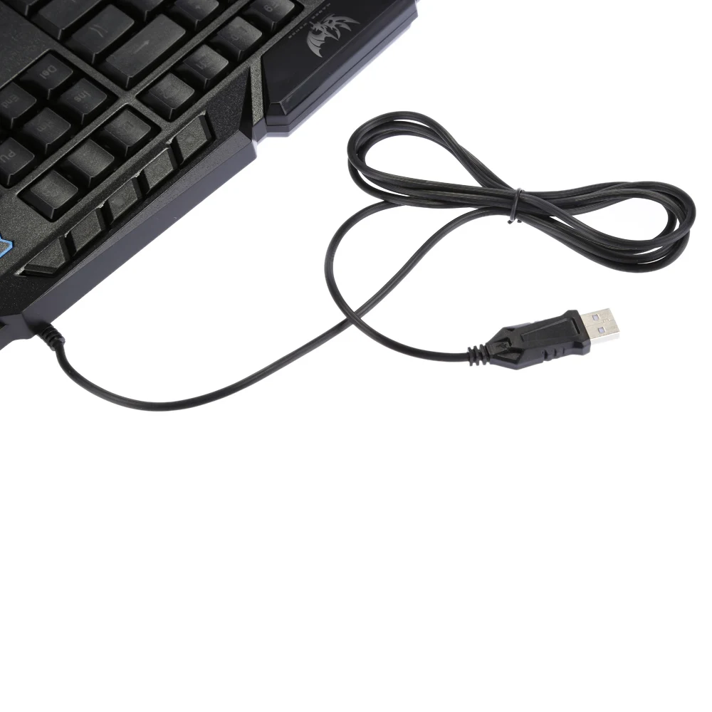 Gaming Keyboard Wired LED Adjustable 3 Colors Backlit Backlight Gaming Keyboard for Win7 8 Vista XP OSX