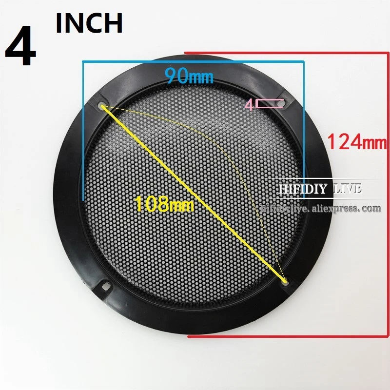 Hifidiy в прямом эфире 5 6. 8 10 дюймов Динамик чистой крышкой высокого качества автомобиля дома Сетчатое покрытие Динамик s Пластик, металлическая оправа, очки из железной проволоки решетки