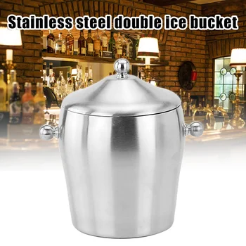 

Stainless Steel ices Bucket Double Layer Cool for Champagne Wine Wedding Party WXV Sale