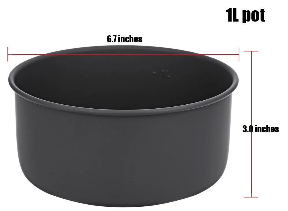 ALOCS CW-C05, походная портативная посуда, 10 шт., набор посуды для кемпинга, наборы чаш с сковородой, захват, Горшочек для пикника, барбекю