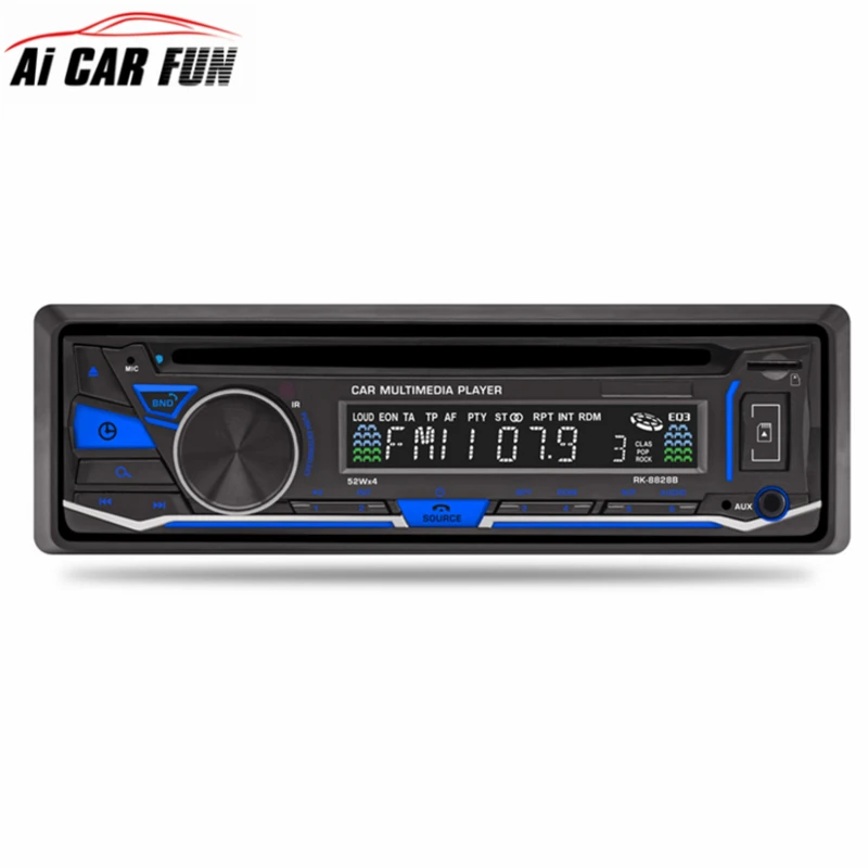 

1 DIN Car Stereo 12V FM Aux Input Car Stereo Radio Audio Player Receiver CD DVD VCD WMA MP3 Player with SD/USB Port