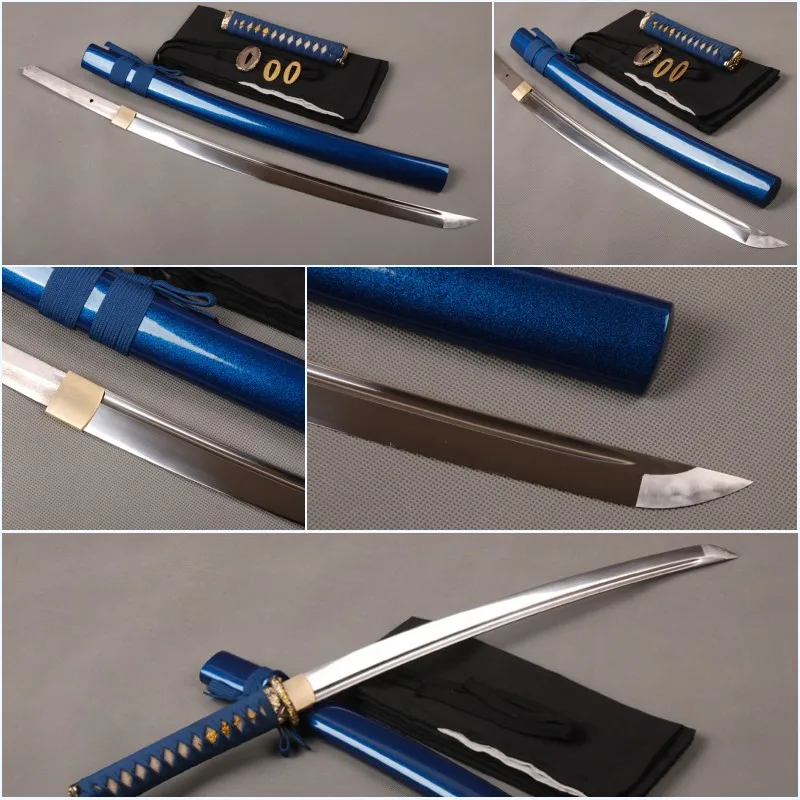

Japanese Samurai Using Sword Wakizashi High Carbon Steel Full Tang Sword Battle Ready Japanese Knife Samurai Cosplay Knife