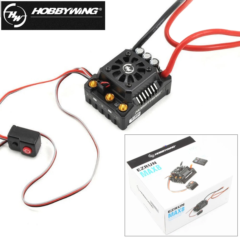 

1pcs Hobbywing EZRUN Max8 V3 150A Waterproof Brushless ESC TRX Plug/T Plug For RC 1/8 Traxxas E-REVO Traxxas RC Car