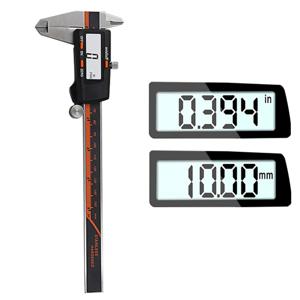 

High Precision LCD Vernier Caliper Measuring tools Gauges 0-150mm Stainless Steel Digital Display Caliper Fraction/MM/Inch