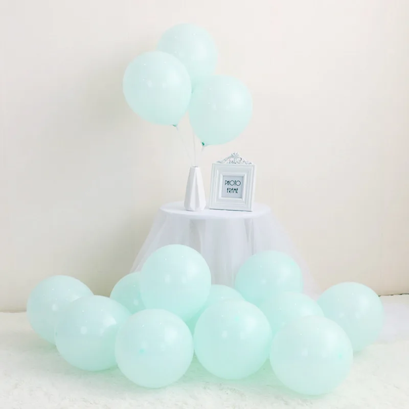 100pcs Thick Latex Macaron Balloons Wedding Birthday Party Decoration 2.4g Pink Mint Rose Air Helium Baloon Event Party Supplies