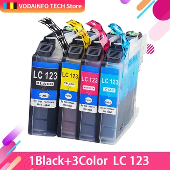 

4PK For Brother LC123 Ink Cartridge Compatible For MFC-J4510DW MFC-J4610DW Printer Ink Cartridge LC 123 MFC-J4410DW J4710DW