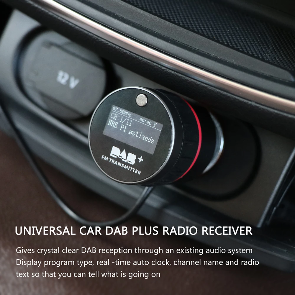 Универсальный автомобильный dab Плюс Радио ресивер тюнер с fm передатчик конвертер