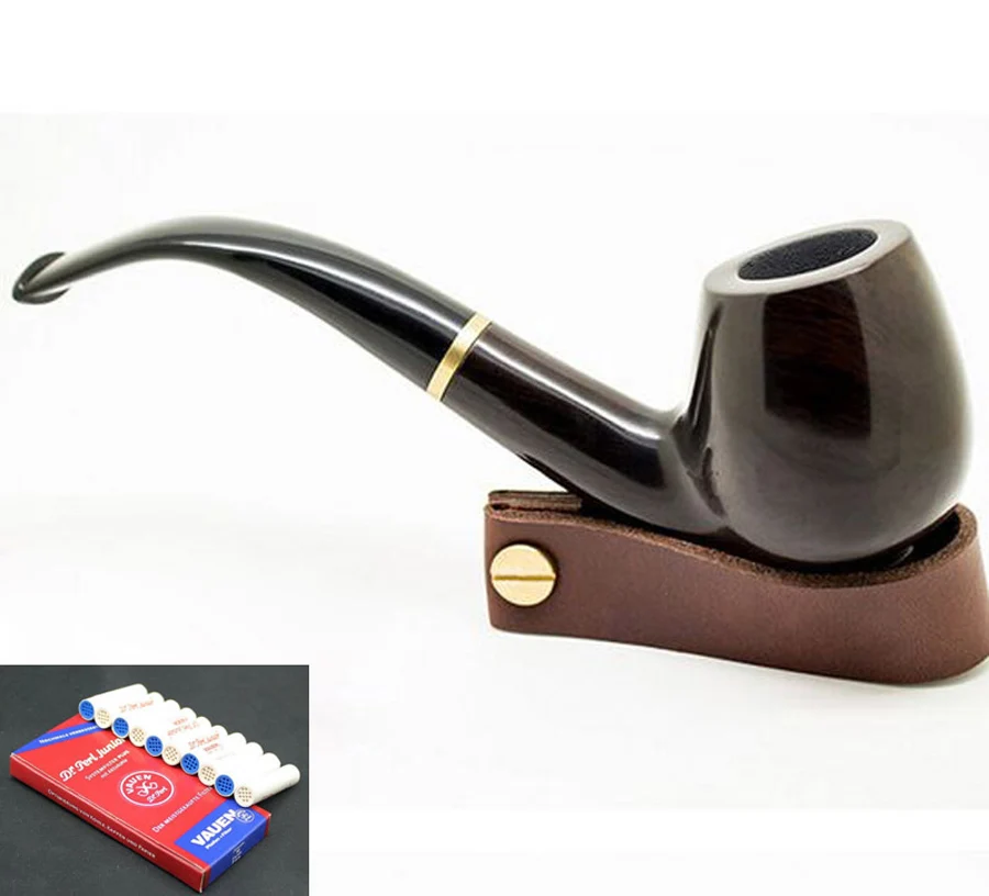 

16 Tools Classic Handmade Brown Wooden Smoking Pipe Set Smoke Tobacco Round Ring Ebony Wood Smoking Pipe 5082y