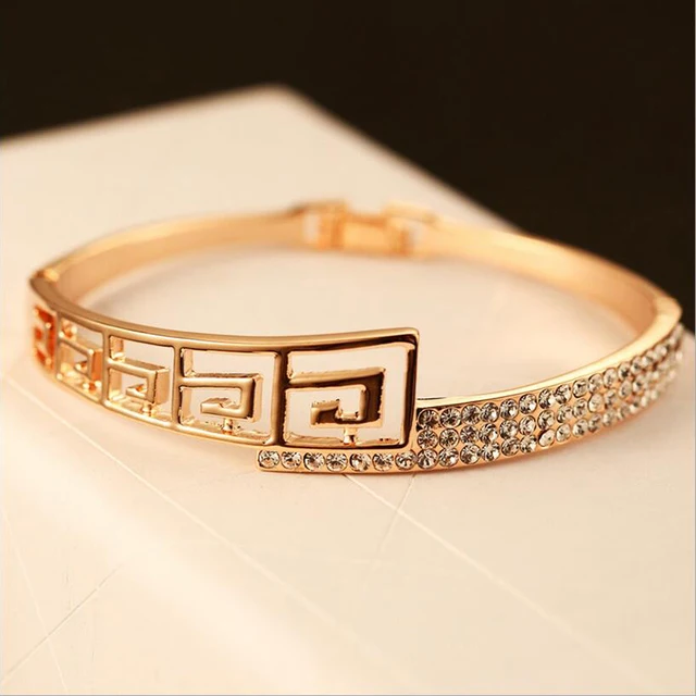 rose gold bracelet for women creative classic fashion back form cz bracelet form