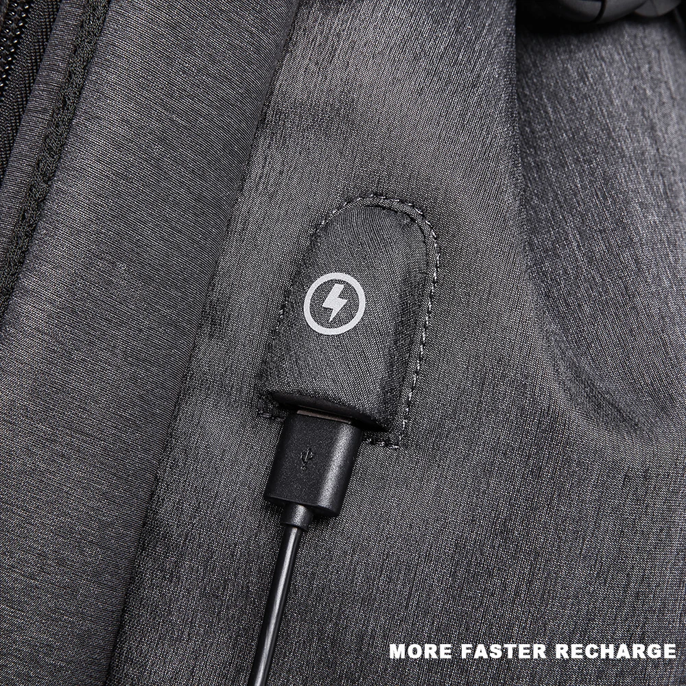 Tangcool multifunción moda hombres Crossbody bolsas USB carga pecho paquete corto viaje mensajeros bolsa de hombro repelente al agua