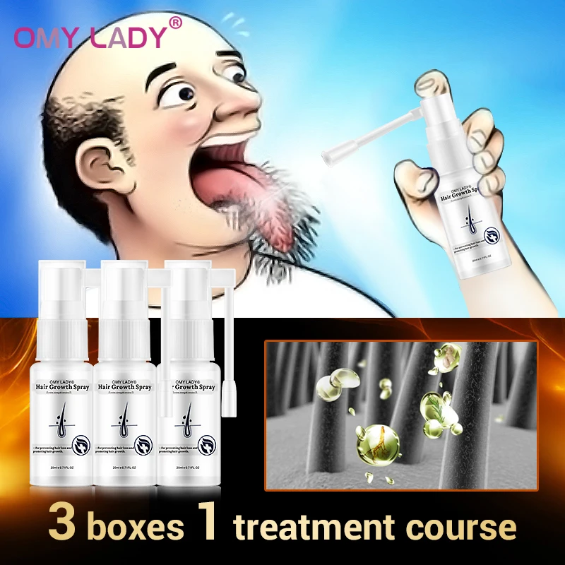 

OMYLADY Men Hair Care Hair Growth Essential Oil Essence Original Authentic 100% Hair Loss Liquid Care Beauty Hair Growth Spray