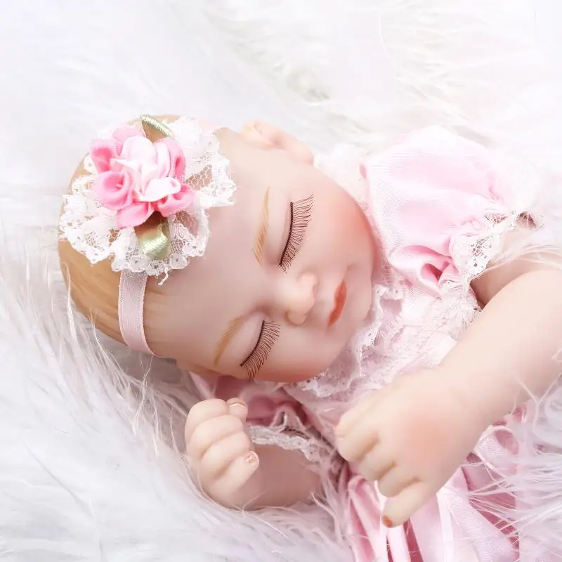 

12Inch Full Silicone Reborn Baby Doll Princess Reborn Dolls Girl Dress Christmas Gifts Bonecas Lovely Toys Free Shipping