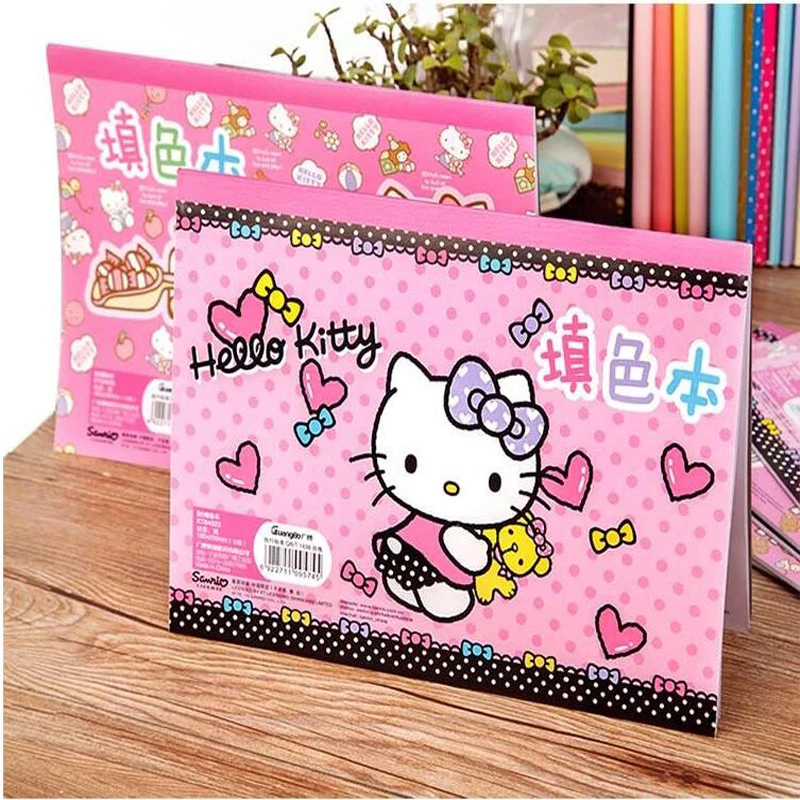 

Novel lovely Hello Kitty Painting Paper Child Painting Supplies coloring book Office School Supplies gift Graffiti picture book