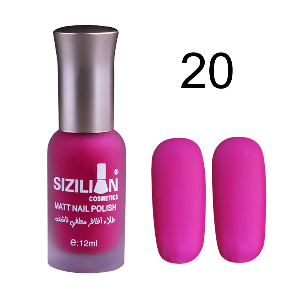 Матовый тусклый лак для ногтей, Быстросохнущий стойкий Стойкий цвет, гибкий Блестящий Гель-лак для ногтей,# Zer - Цвет: Hot Pink