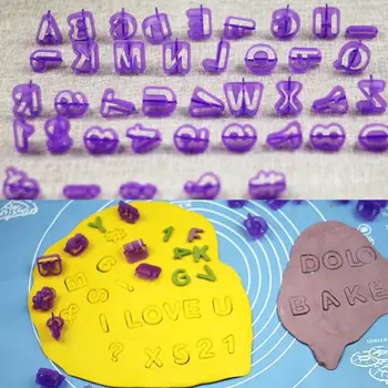 

TTLIFE 40pcs Alphabet Number Letter DIY Character Fondant Cake Decorating Set Cake Baking Tools Icing Cookie Cutter Mold Moulds