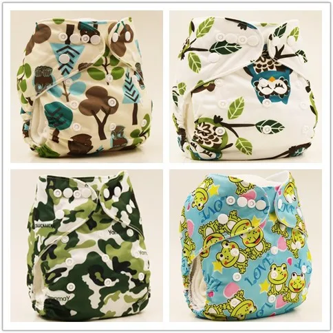 

2018 Washable Baby Cloth Diaper Cover Waterproof Cartoon multiple styles Baby Diapers Reusable Cloth Nappy S M& L adjustable