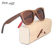Brown Skateboard Wood Sunglasses Women Retro Sunglasses Men Luxury Brand Polarized Vintage Wooden Glasses Brands Eyewear