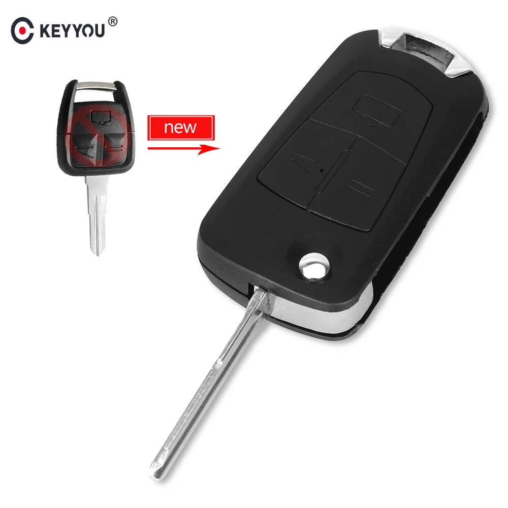 Раскладной раскладной чехол KEYYOU с 3 кнопками для Vauxhall Opel Corsa Astra Kadett Monza Монтана Zafira