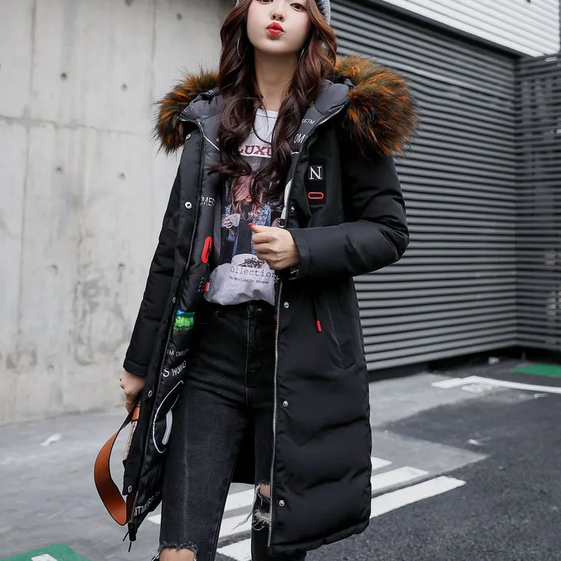 Raton Vers À Le Manteau Laveur Grande De D'hiver Fourrure Col blue khaki Nouveau Red Veste black Bas Capuchon Coréenne L'auto face Version culture Deux Coton gray Longue AqW6UPH