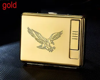 

USB lighter cigarettes case for 20 cigarettes pack