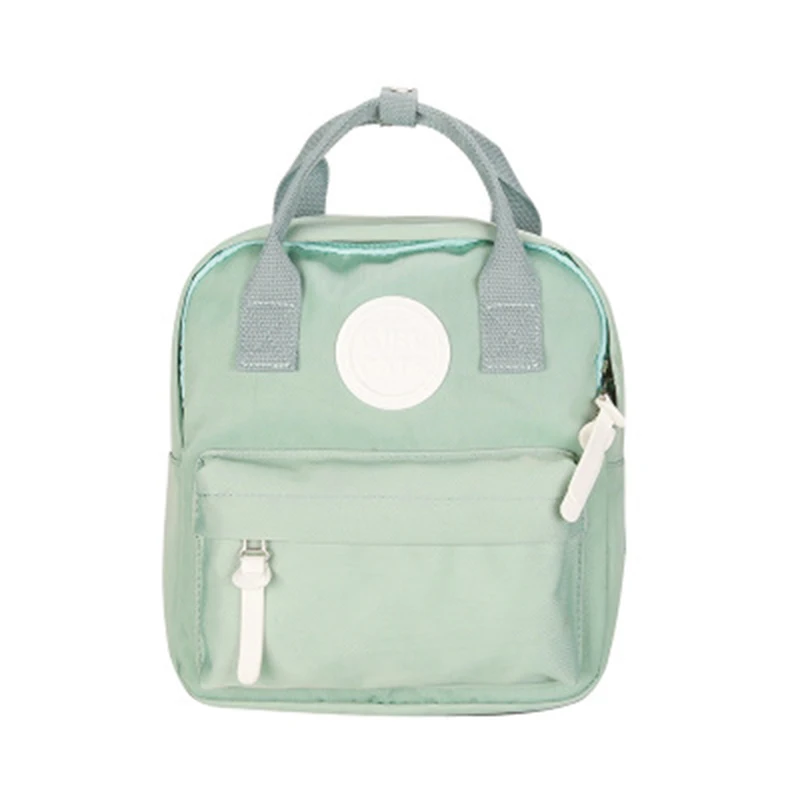 Женские холщовые рюкзаки в стиле пэчворк, мини-рюкзаки, милая сумка, яркие цвета, школьные сумки на плечо для подростков, модная сумка для девочек - Цвет: green big