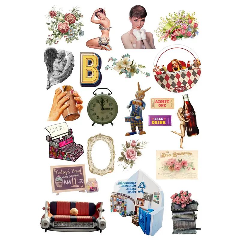 

2 pcs/lot Vintage Beauty Life Decoration Mohamm Planner DIY Sticker Pack Post It Notebook Bullet Journal Stickers Scrapbooking
