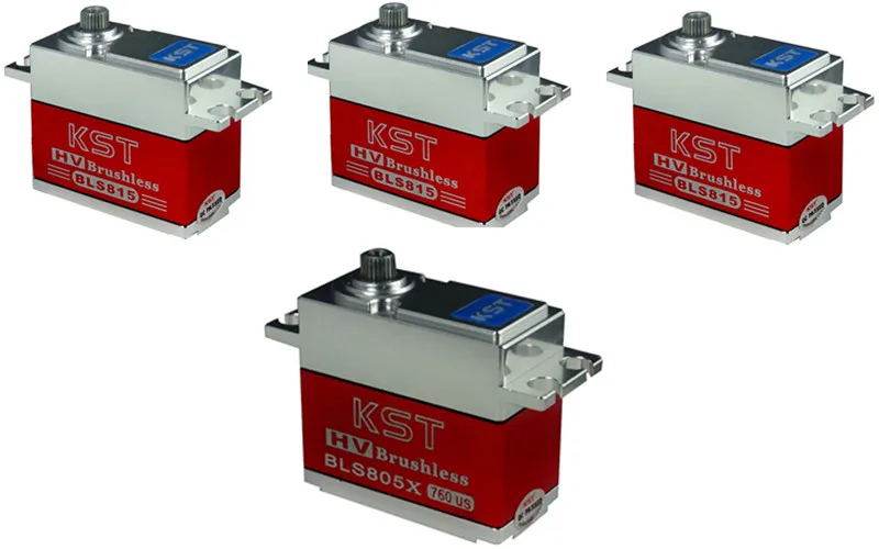 

Freeshipping 3PCS KST BLS815 + 1 PIECE KST BLS805X Brushless High Voltage Metal Gear Servo for 550-700 helicopter