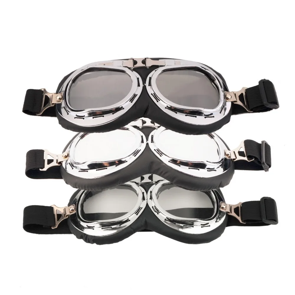 Анти-УФ винтажные мотоциклетные очки пилот байкер шлем солнцезащитные очки скутер круизер очки для квадроцикла внедорожные очки для мотокросса