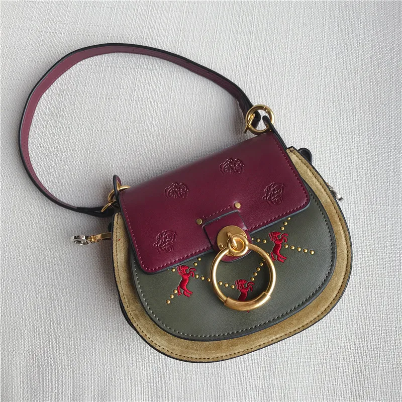 

Borsa Tracolla Donna Genuine Leather Crocodile Pattern Saddle Bag Female Small Shoulder Bag Women Mini Messenger Bags Sac Femme